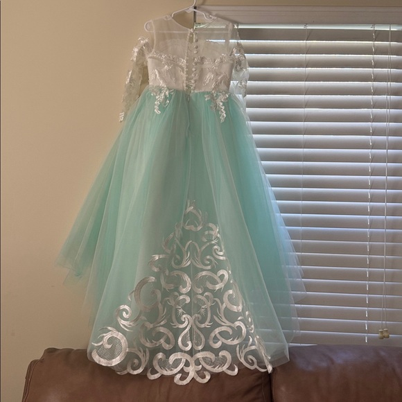 chinese dress ladies Enchanted Mint Green Flower Girl Dress main image 1